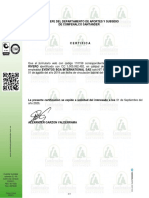Certificado Comfenalco