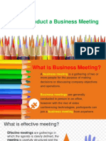Conducting Business Meeting - Week 3-4 PDF