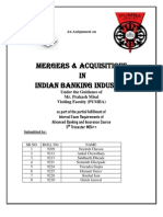 Mergers & Acquisitions IN Indian Banking Industry: An Assignment On