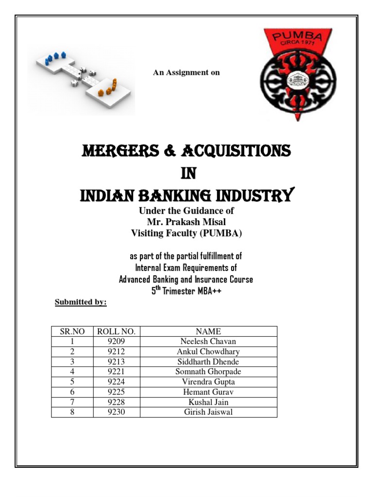Mergers & Acquisitions in Indian Banking | PDF | Takeover | Mergers And ...