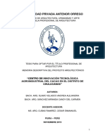 Re Arq-Andrea - Alamo Candy - Sanchez Centro - Innovacion.tecnologica - Agroindustrial.cacao - Chulucanas PDF