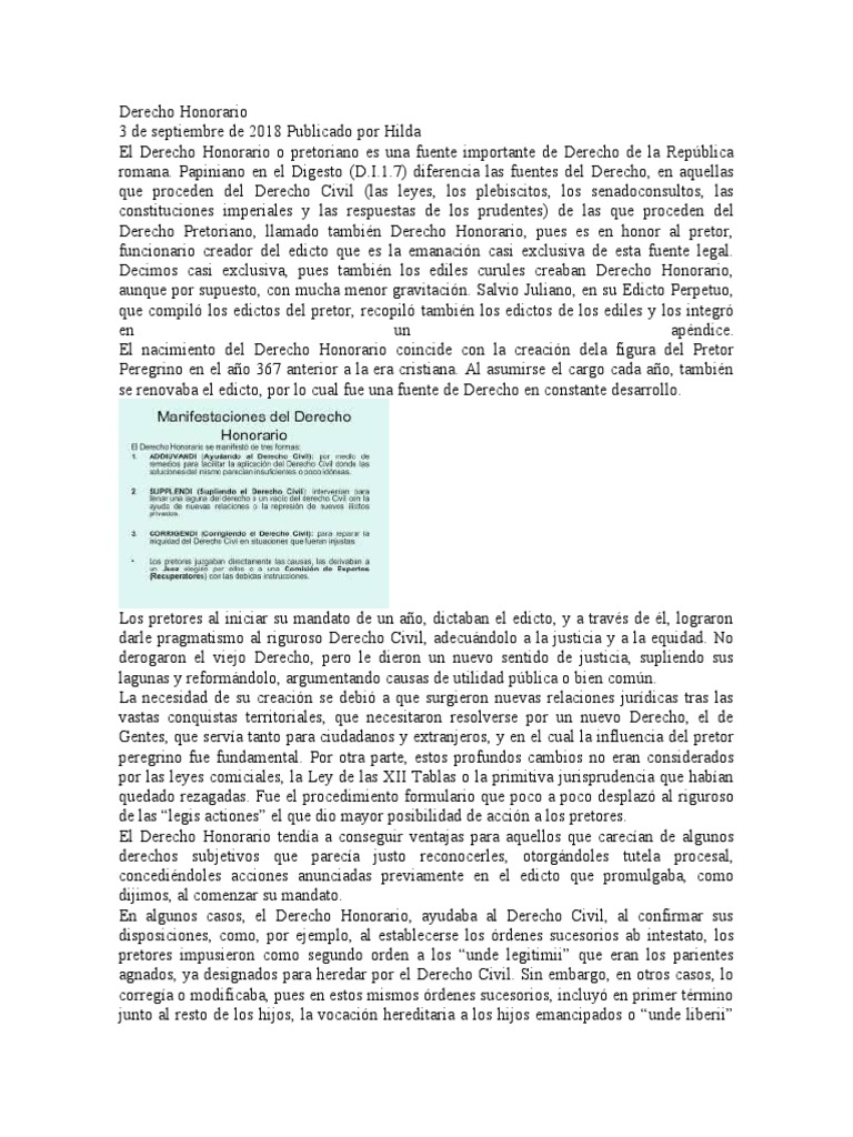 Derecho Honorario o Pretoriano | PDF | Justicia | Crimen y violencia