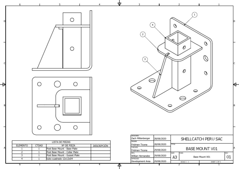 Base Mount Parts List and Details | PDF