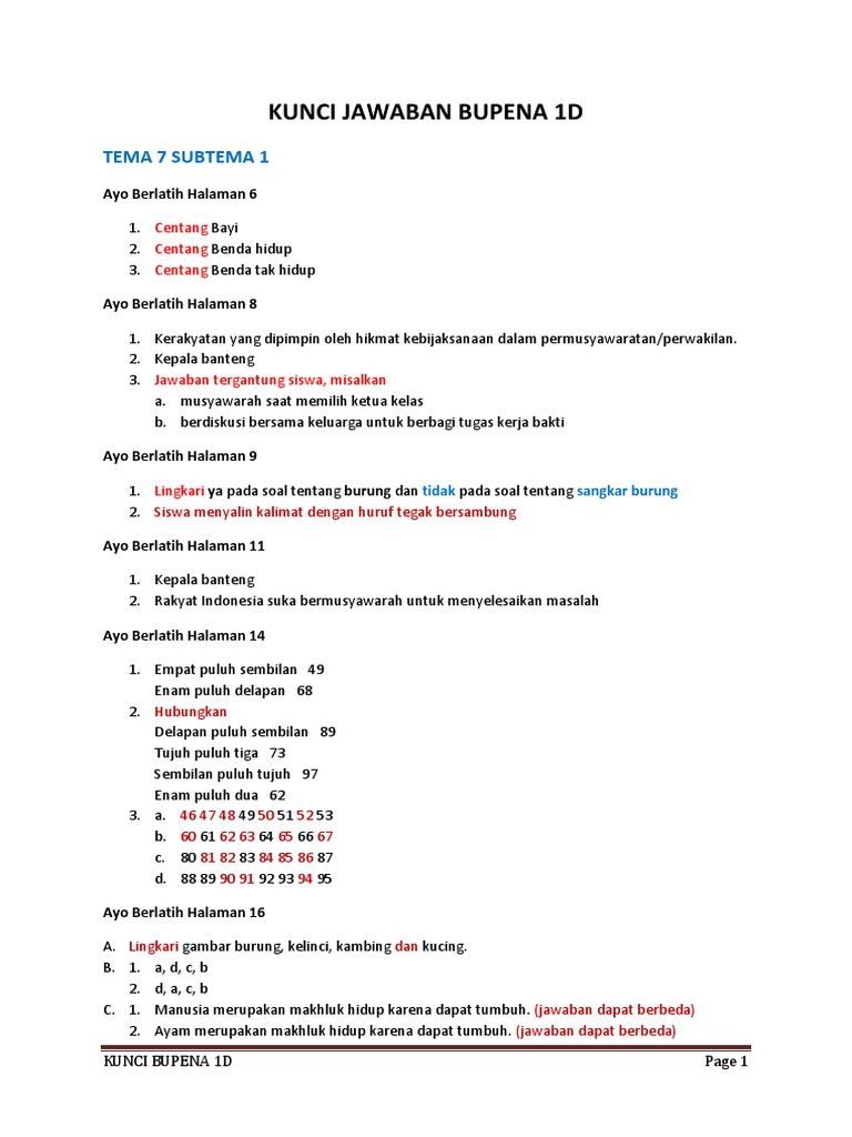 Kunci Jawaban Bupena Pdf