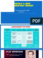Module 1: Mos Transistor Theory: Dr. G. Lakshmi Priya, AP (SG), SENSE, VIT, Chennai