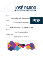 Aprendizaje, Personalidad y su Evaluación