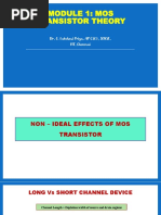 Module 1: Mos Transistor Theory: Dr. G. Lakshmi Priya, AP (SG), SENSE, VIT, Chennai