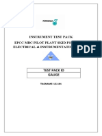 EPCC MBC Pilot Plant Skid Test Pack