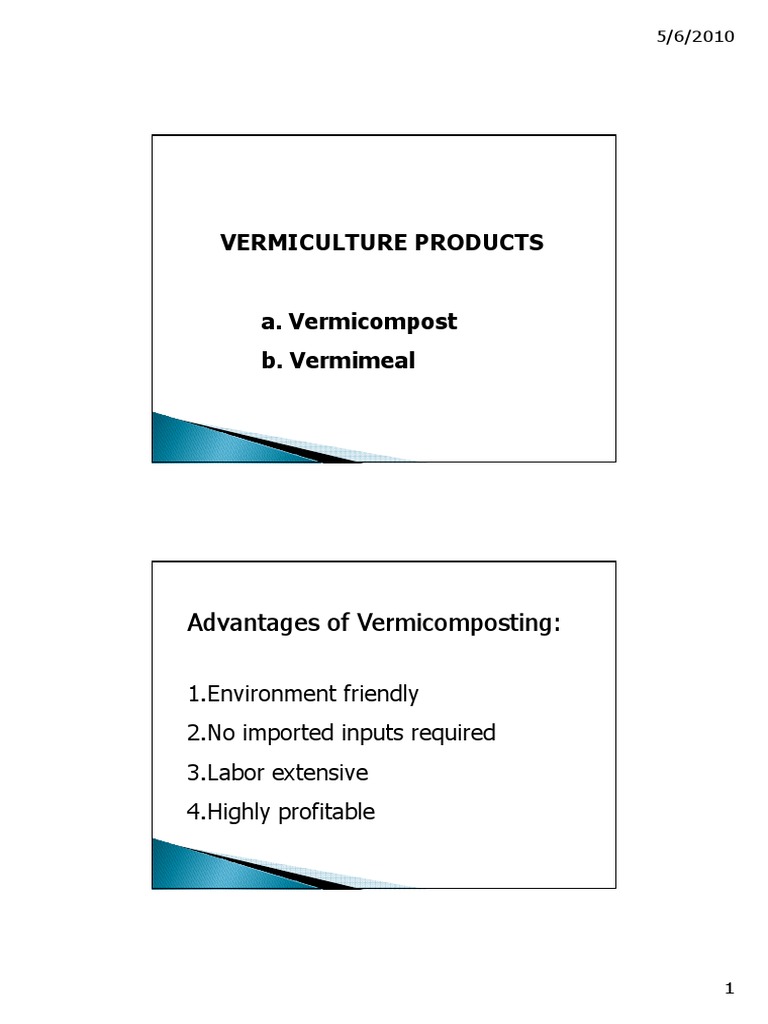 Vermiculture Products Advantages of PDF Soil