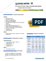 Dosing Pump Series M Technical Specs Flow Rates up to 100l/h Pressures to 15kg/cm2g