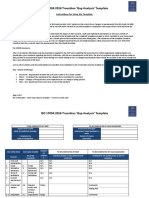 ISO 17034:2016 Transition Gap Analysis' Template: Instructions For Using The Template