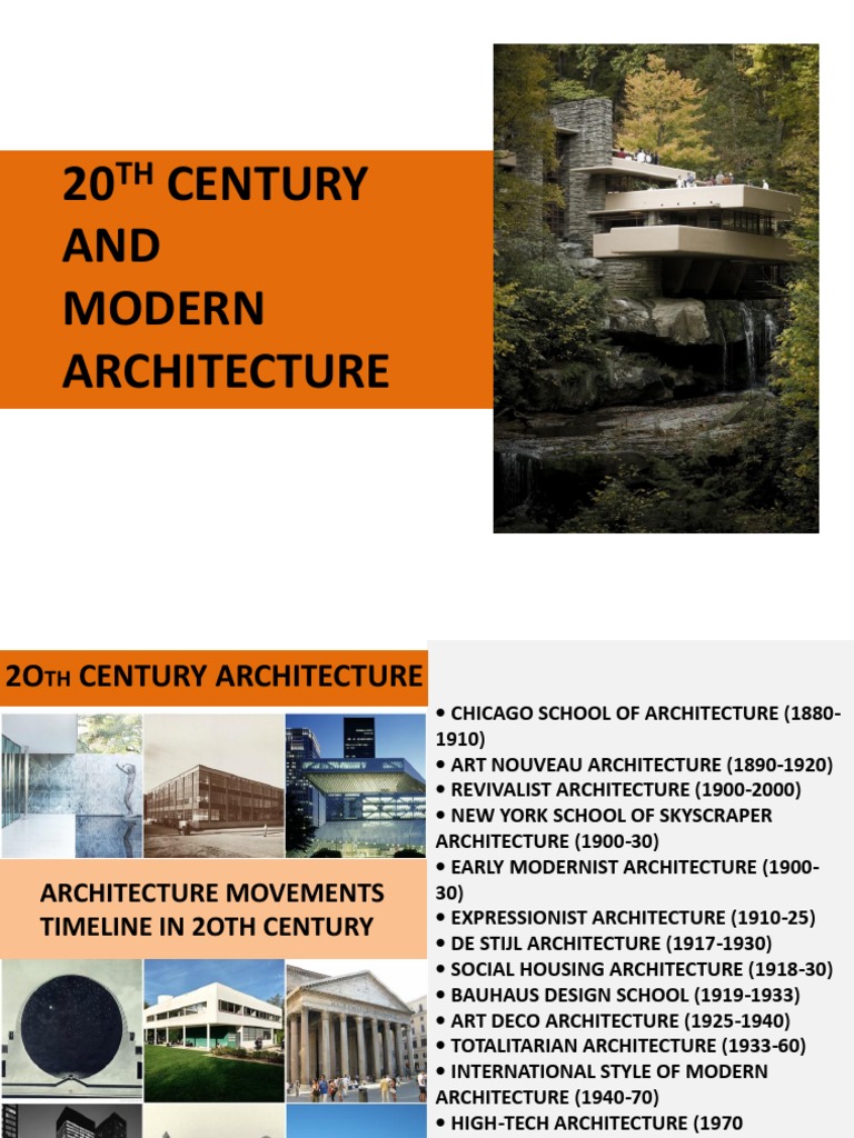 20th Century Modern Architecture Overview | PDF | Modernism | Art Media