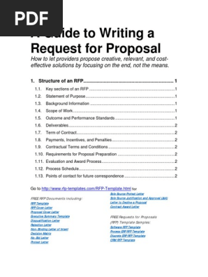 RFP Template