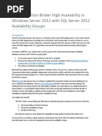 RD Connection Broker High Availability in Windows Server 2012 With SQL Server 2012 Availability Groups