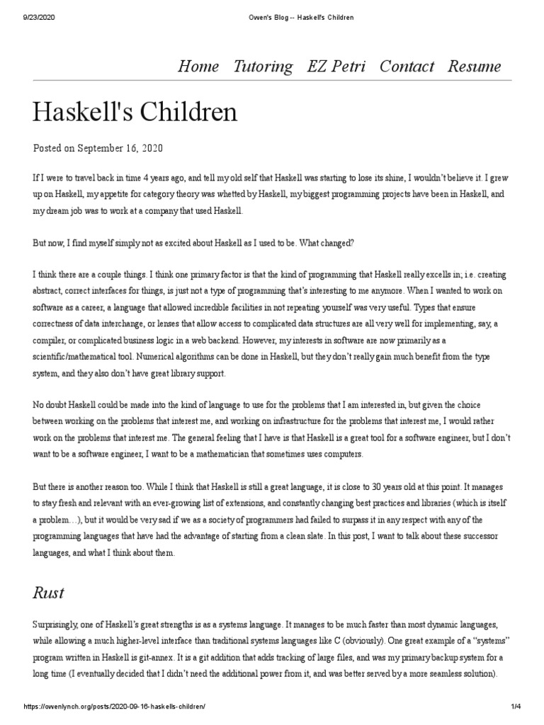 Haskell's Evolution and Successors | PDF | Software Development ...