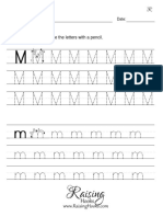 Learn to Print Letter M