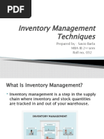 Inventory Management Techniques