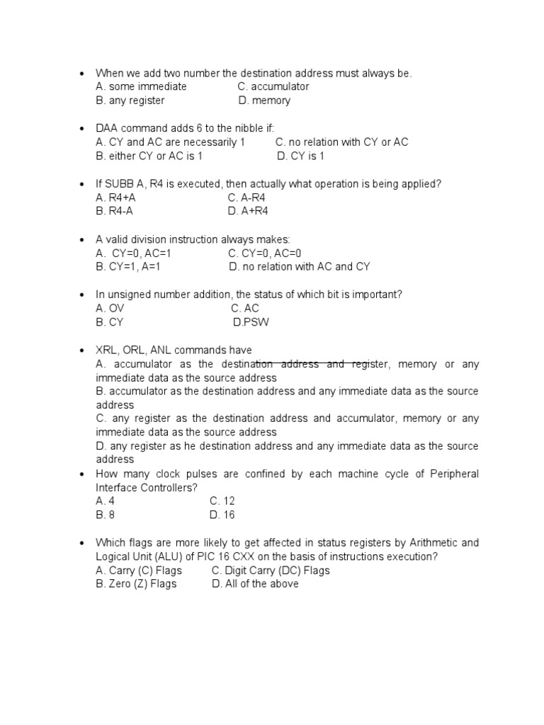 MCQ On Chapters 5 & 6 | PDF | Binary Coded Decimal | Computer Engineering