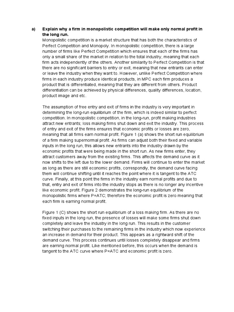 Monopolistic Competition vs. Monopoly | PDF | Monopoly | Profit (Economics)