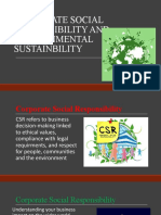 Corporate Social Responsibility and Environment Sustainability