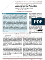 An Analysis of The Intellectual Property Rights Protection Obligations and Joint Liabilities of E Commerce Platform Operators