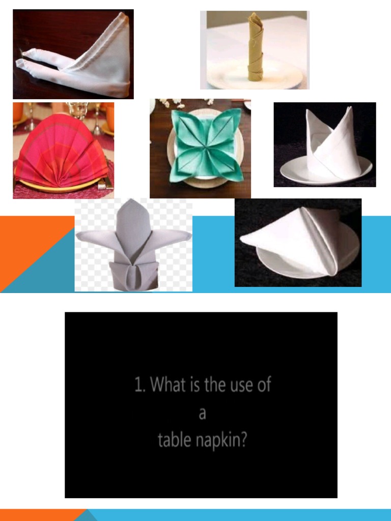 7 Basic Napkin Folding PDF Nature
