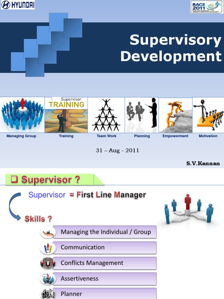 Supervisory Development: S.V.Kannan | PDF | Motivation | Motivational