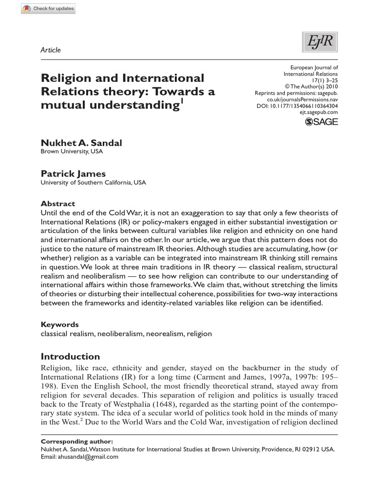 European Journal Of International Relations投稿经验 – SQPSDH