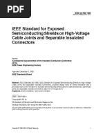 IEEE Standard For Exposed Semiconducting Shields On High-Voltage Cable Joints and Separable Insulated Connectors