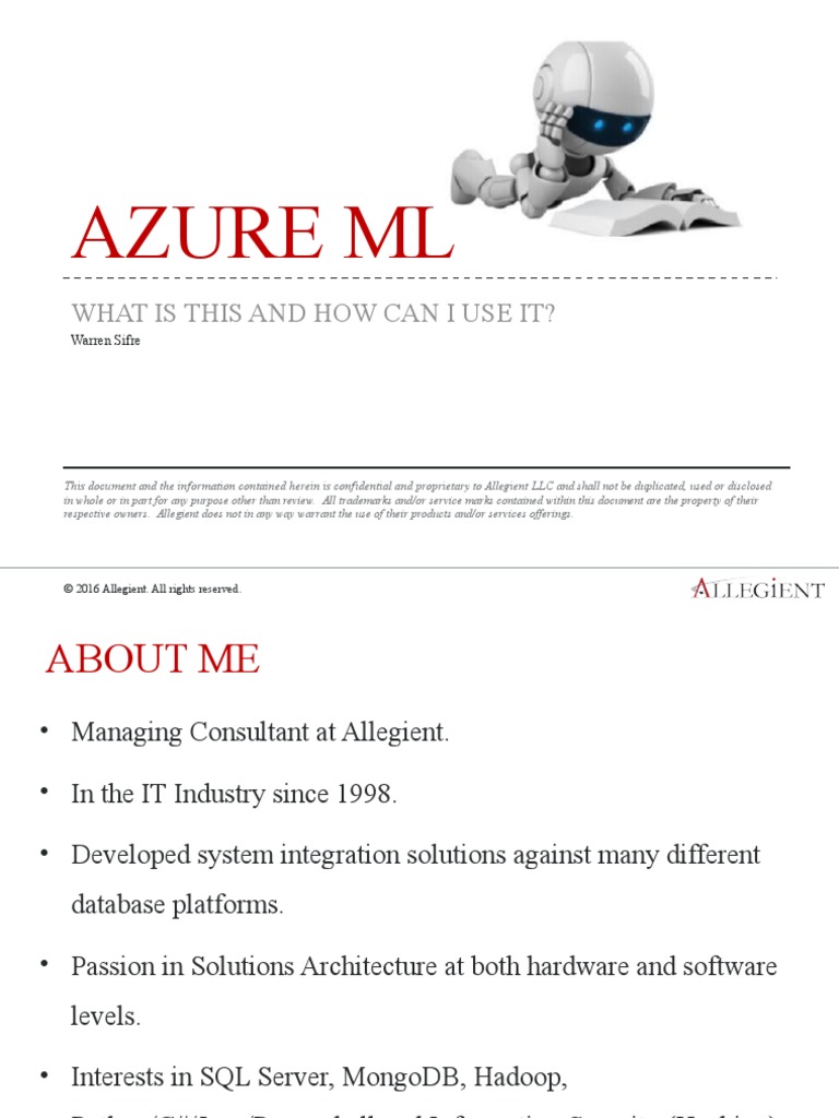 Introduction to Azure Machine Learning | PDF | Machine Learning ...