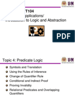 CPT114/CPT104: Logic and Applications/ Introduction To Logic and Abstraction