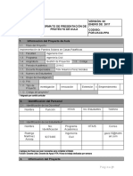 Formato de Presentacion de Proyectos de Aula