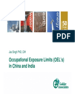 Occupational Exposure Limits (Oel'S) in China and India: Jas Singh PHD, Cih