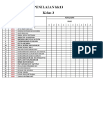 Penilaian Kk13 Kelas 3: NO. URU T NO. Induk Nama