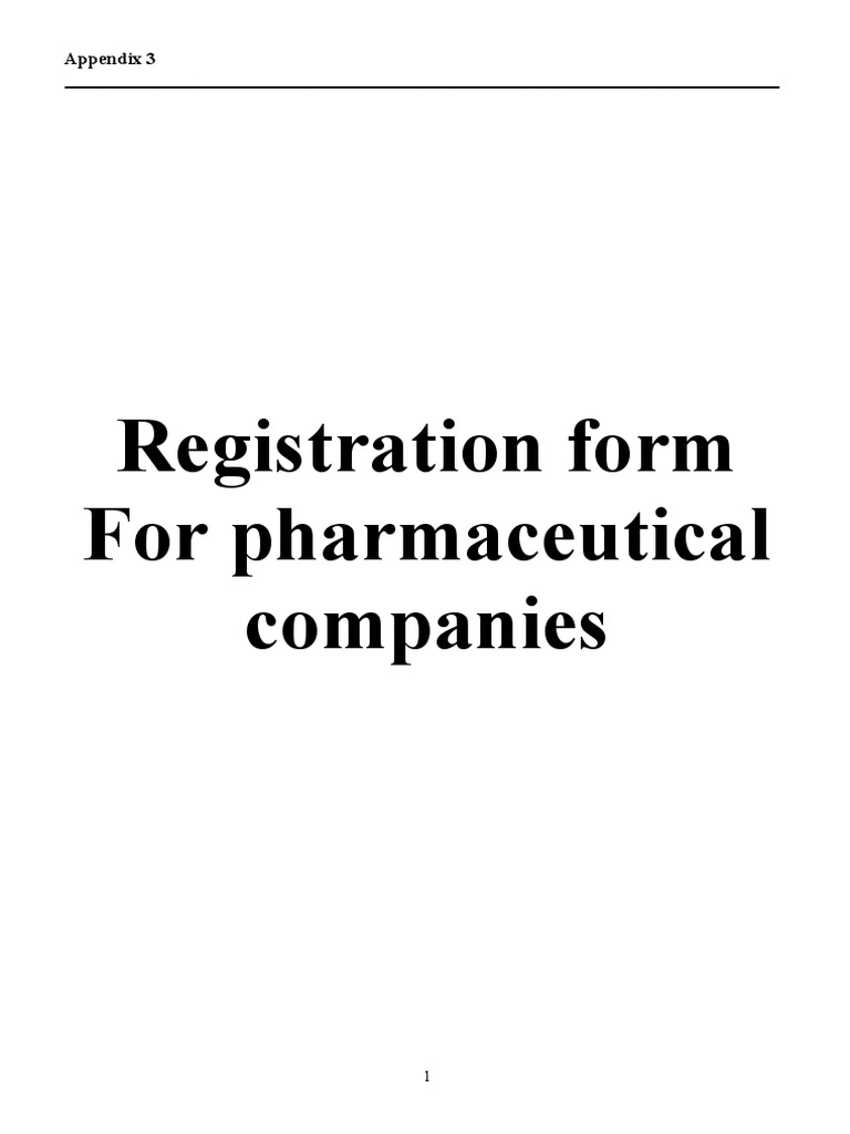 App.3 Registration Form Ph. Co | PDF | Laboratories | Pharmacist
