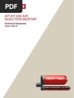 Technical Data Sheet For Hilti HIT HY 200 Injectable Mortar in Concrete Technical Information ASSET DOC 8258686