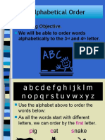 Learn alphabetical order to the 3rd letter