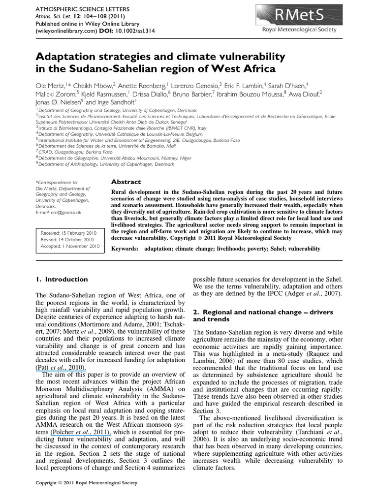 Adaptation Strategies and Climate Vulner | PDF | Agriculture | Famine