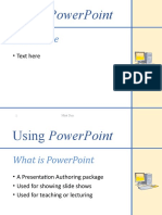 Using Powerpoint: Blank Slide