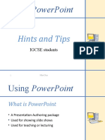 Using Powerpoint: Hints and Tips
