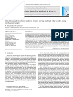 Vibration analysis of beams with multiple height-edge cracks