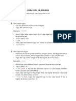 Module Operations On Integers I