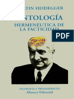 Heidegger. Ontología. Hermenéutica de La Facticidad PDF