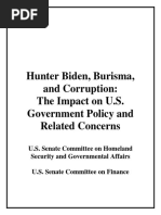 Hunter Biden, Burisma, and Corruption - The Impact On U.S. Government Policy and Related Concerns