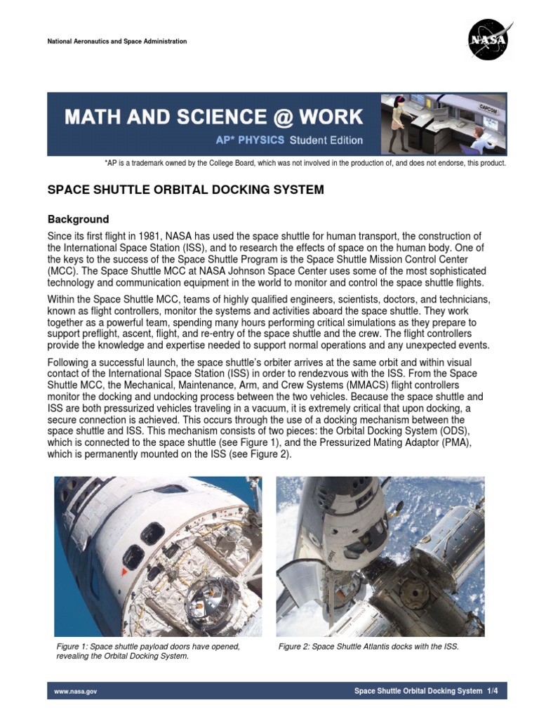 Space Shuttle Orbital Docking System: Background | PDF | Space ...