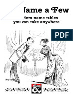 To Name A Few: Random Name Tables You Can Take Anywhere