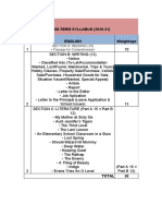 MID-TERM SYLLABUS (2020-21) S No English Weightage: Section A: Reading (10) - Passage For Comprehension