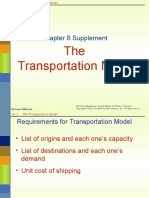 Chap 8s the Transportation Model