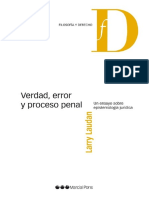 Verdad, Error y Proceso Penal. Un Ensayo de Epistemología Jurídica by Larry Laudan PDF