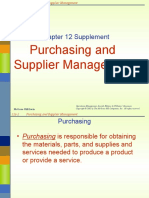 Purchasing and Supplier Management: Chapter 12 Supplement